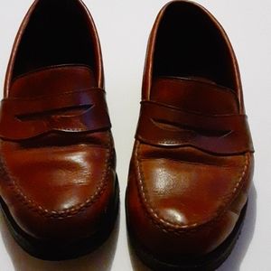 ALLEN EDMONDS BROWN LEATHER LOAFERS IN SIZE 10